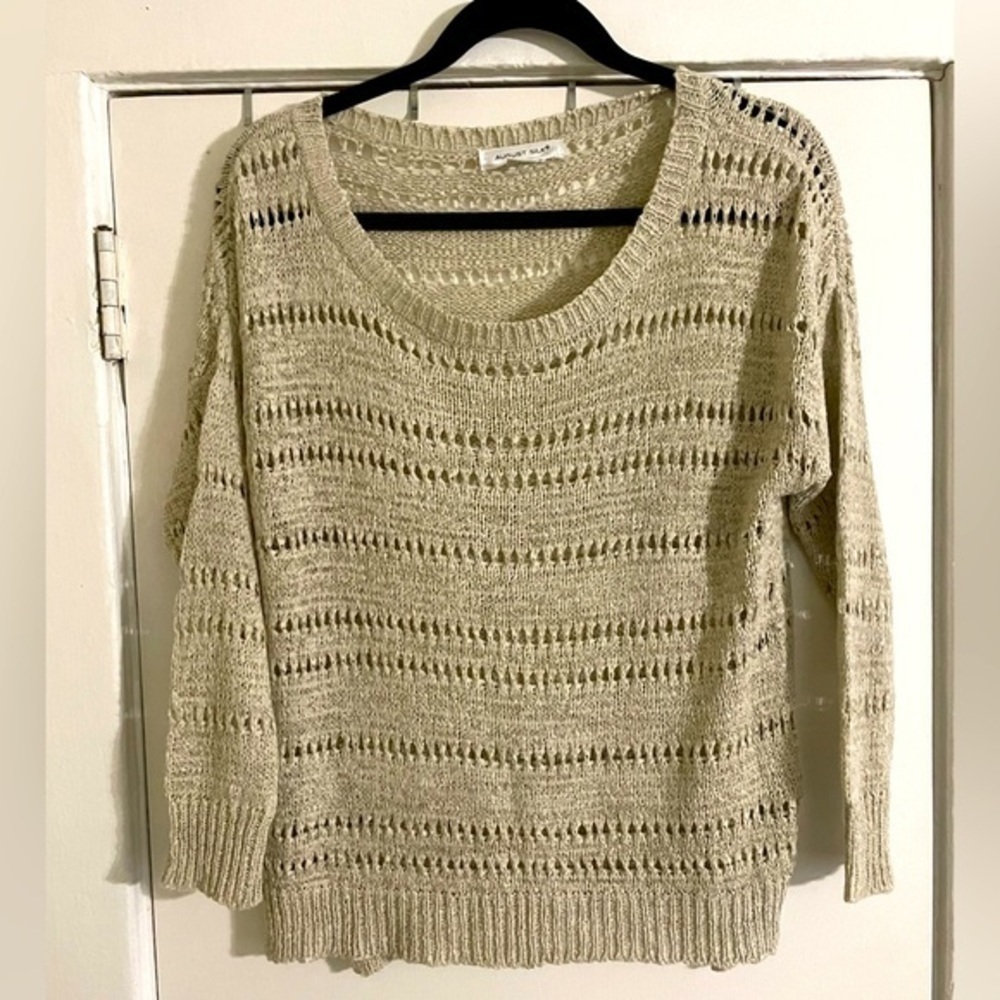 August‎ Silk Grey Sweater Size Medium